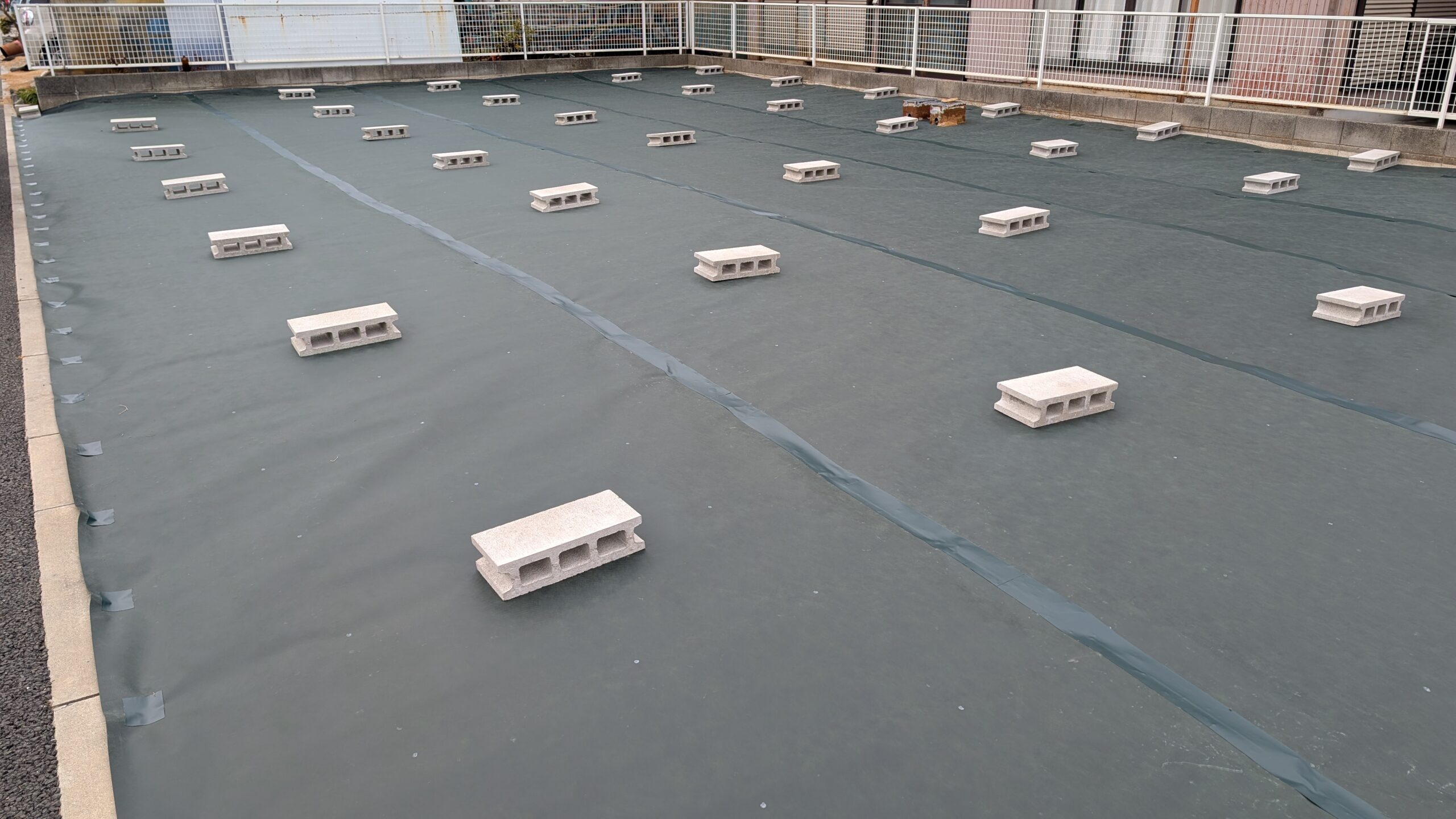 防草シート施工